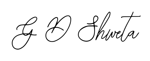 The Bearetta-2O07w typeface gives name G D Shweta a refined look. Suitable for certificates, diplomas, and official verification. G D Shweta signature style 12 images and pictures png