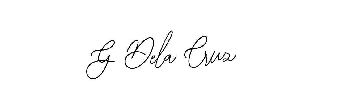 How to make G Dela Cruz name signature. Use Bearetta-2O07w style for creating short signs online. This is the latest handwritten sign. G Dela Cruz signature style 12 images and pictures png
