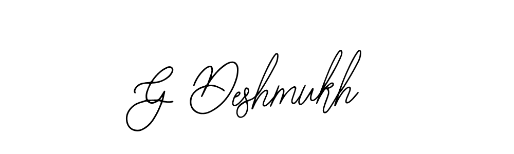 Bearetta-2O07w is a professional signature style that is perfect for those who want to add a touch of class to their signature. It is also a great choice for those who want to make their signature more unique. Get G Deshmukh name to fancy signature for free. G Deshmukh signature style 12 images and pictures png