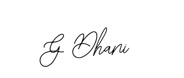 if you are searching for the best signature style for your name G Dhani. so please give up your signature search. here we have designed multiple signature styles  using Bearetta-2O07w. G Dhani signature style 12 images and pictures png