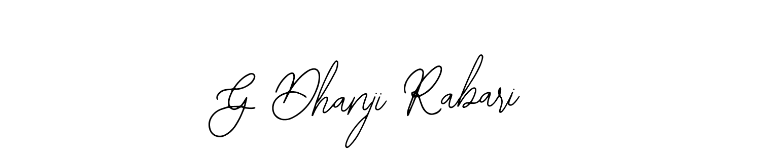 Also You can easily find your signature by using the search form. We will create G Dhanji Rabari name handwritten signature images for you free of cost using Bearetta-2O07w sign style. G Dhanji Rabari signature style 12 images and pictures png