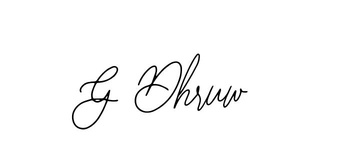 Use a signature maker to create a handwritten signature online. With this signature software, you can design (Bearetta-2O07w) your own signature for name G Dhruw. G Dhruw signature style 12 images and pictures png