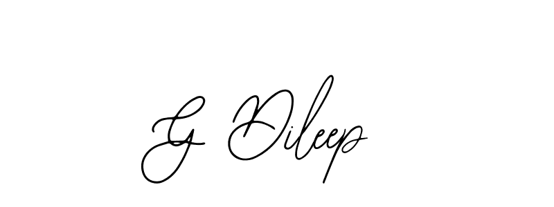 The best way (Bearetta-2O07w) to make a short signature is to pick only two or three words in your name. The name G Dileep include a total of six letters. For converting this name. G Dileep signature style 12 images and pictures png