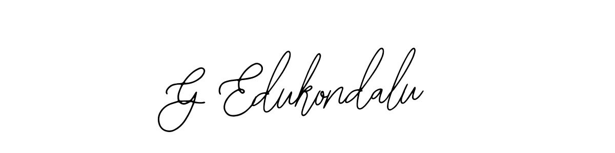 Use a signature maker to create a handwritten signature online. With this signature software, you can design (Bearetta-2O07w) your own signature for name G Edukondalu. G Edukondalu signature style 12 images and pictures png