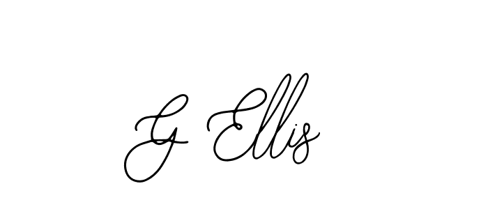 Design your own signature with our free online signature maker. With this signature software, you can create a handwritten (Bearetta-2O07w) signature for name G Ellis. G Ellis signature style 12 images and pictures png