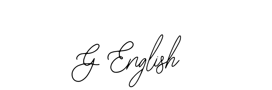 Use a signature maker to create a handwritten signature online. With this signature software, you can design (Bearetta-2O07w) your own signature for name G English. G English signature style 12 images and pictures png