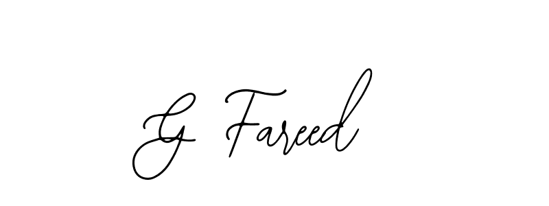 if you are searching for the best signature style for your name G Fareed. so please give up your signature search. here we have designed multiple signature styles  using Bearetta-2O07w. G Fareed signature style 12 images and pictures png