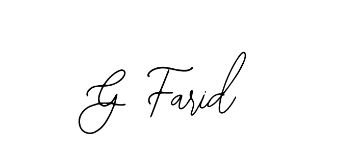 Create a beautiful signature design for name G Farid. With this signature (Bearetta-2O07w) fonts, you can make a handwritten signature for free. G Farid signature style 12 images and pictures png