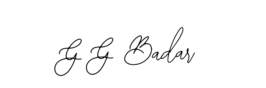 Design your own signature with our free online signature maker. With this signature software, you can create a handwritten (Bearetta-2O07w) signature for name G G Badar. G G Badar signature style 12 images and pictures png