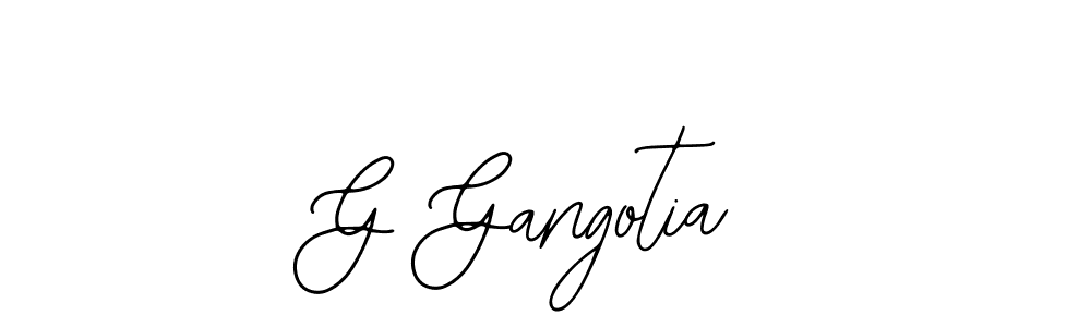 How to make G Gangotia name signature. Use Bearetta-2O07w style for creating short signs online. This is the latest handwritten sign. G Gangotia signature style 12 images and pictures png