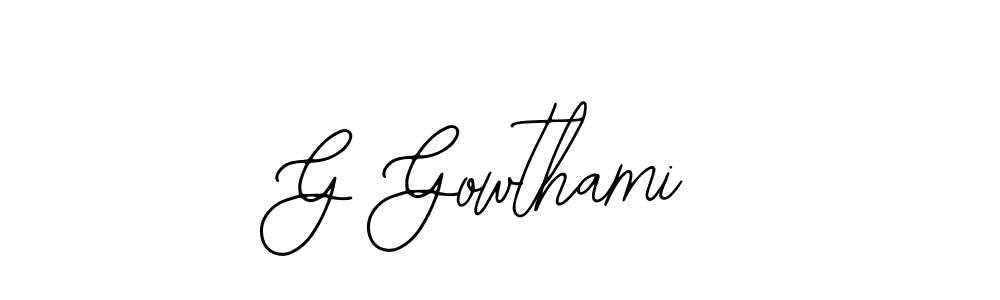 You should practise on your own different ways (Bearetta-2O07w) to write your name (G Gowthami) in signature. don't let someone else do it for you. G Gowthami signature style 12 images and pictures png