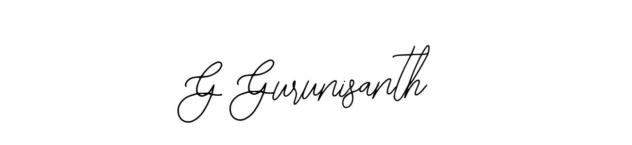 The best way (Bearetta-2O07w) to make a short signature is to pick only two or three words in your name. The name G Gurunisanth include a total of six letters. For converting this name. G Gurunisanth signature style 12 images and pictures png