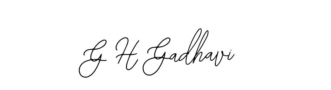 Design your own signature with our free online signature maker. With this signature software, you can create a handwritten (Bearetta-2O07w) signature for name G H Gadhavi. G H Gadhavi signature style 12 images and pictures png