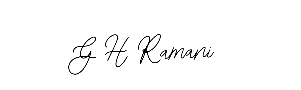 Bearetta-2O07w is a professional signature style that is perfect for those who want to add a touch of class to their signature. It is also a great choice for those who want to make their signature more unique. Get G H Ramani name to fancy signature for free. G H Ramani signature style 12 images and pictures png