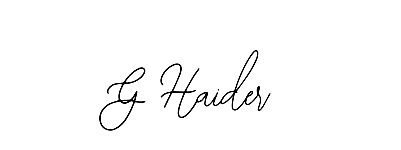 It looks lik you need a new signature style for name G Haider. Design unique handwritten (Bearetta-2O07w) signature with our free signature maker in just a few clicks. G Haider signature style 12 images and pictures png