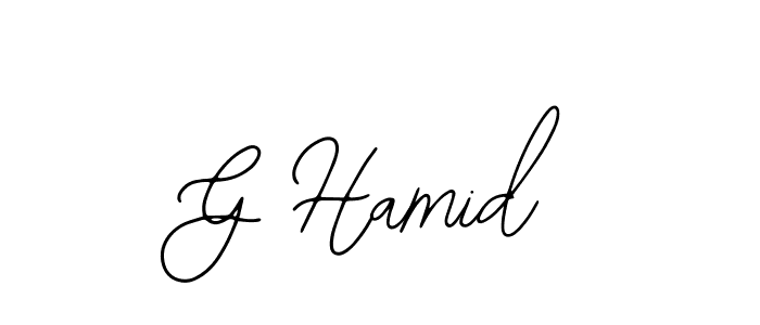 How to Draw G Hamid signature style? Bearetta-2O07w is a latest design signature styles for name G Hamid. G Hamid signature style 12 images and pictures png