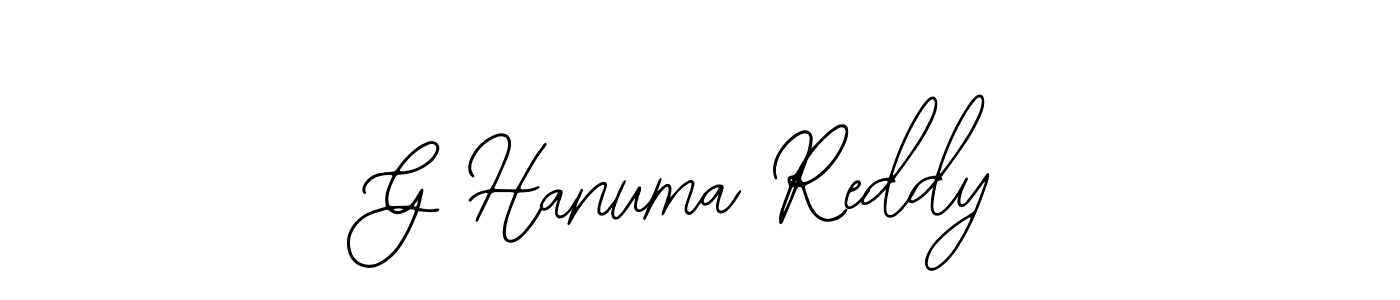 How to make G Hanuma Reddy name signature. Use Bearetta-2O07w style for creating short signs online. This is the latest handwritten sign. G Hanuma Reddy signature style 12 images and pictures png