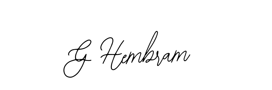 Also You can easily find your signature by using the search form. We will create G Hembram name handwritten signature images for you free of cost using Bearetta-2O07w sign style. G Hembram signature style 12 images and pictures png