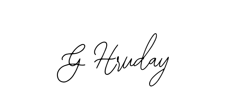 How to make G Hruday signature? Bearetta-2O07w is a professional autograph style. Create handwritten signature for G Hruday name. G Hruday signature style 12 images and pictures png