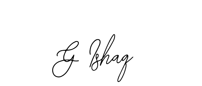 How to Draw G Ishaq signature style? Bearetta-2O07w is a latest design signature styles for name G Ishaq. G Ishaq signature style 12 images and pictures png