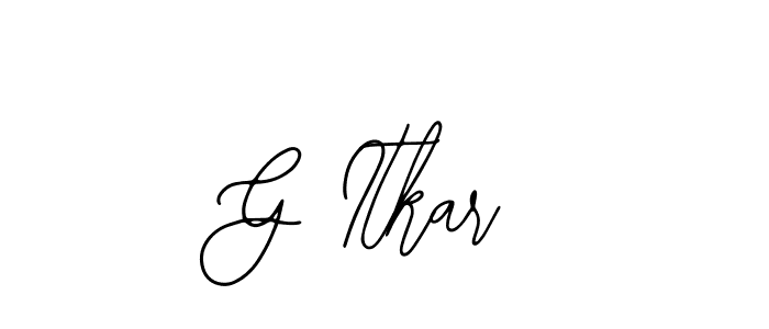 You should practise on your own different ways (Bearetta-2O07w) to write your name (G Itkar) in signature. don't let someone else do it for you. G Itkar signature style 12 images and pictures png