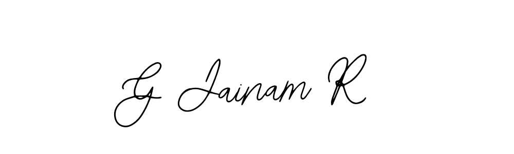 Design your own signature with our free online signature maker. With this signature software, you can create a handwritten (Bearetta-2O07w) signature for name G Jainam R. G Jainam R signature style 12 images and pictures png