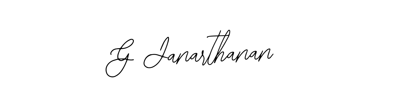 How to make G Janarthanan name signature. Use Bearetta-2O07w style for creating short signs online. This is the latest handwritten sign. G Janarthanan signature style 12 images and pictures png