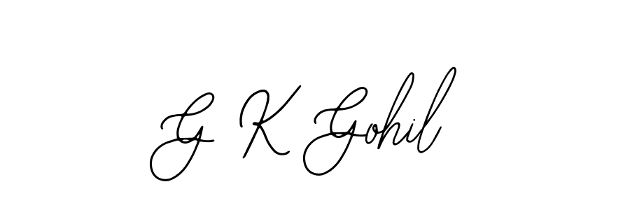 Design your own signature with our free online signature maker. With this signature software, you can create a handwritten (Bearetta-2O07w) signature for name G K Gohil. G K Gohil signature style 12 images and pictures png