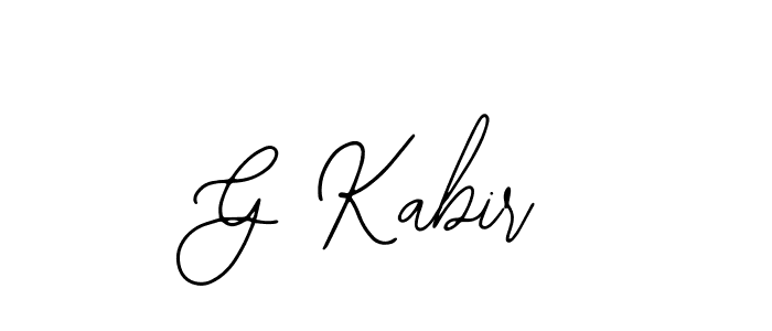 Use a signature maker to create a handwritten signature online. With this signature software, you can design (Bearetta-2O07w) your own signature for name G Kabir. G Kabir signature style 12 images and pictures png