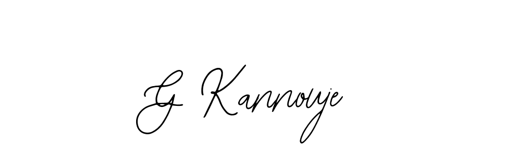 Make a beautiful signature design for name G Kannouje. With this signature (Bearetta-2O07w) style, you can create a handwritten signature for free. G Kannouje signature style 12 images and pictures png