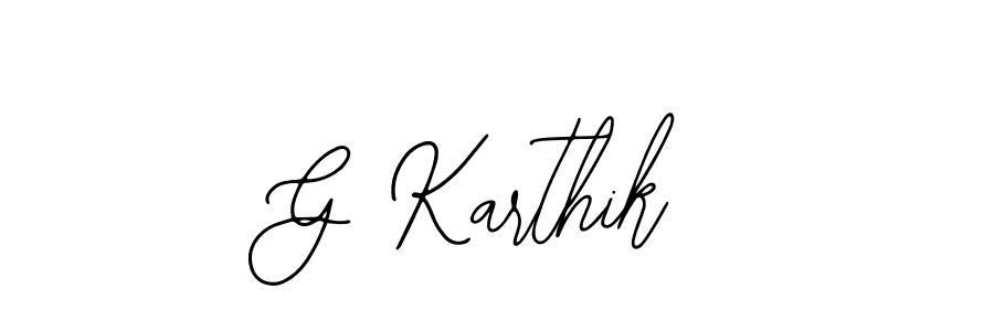 Bearetta-2O07w is a professional signature style that is perfect for those who want to add a touch of class to their signature. It is also a great choice for those who want to make their signature more unique. Get G Karthik name to fancy signature for free. G Karthik signature style 12 images and pictures png