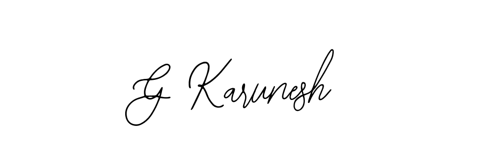 if you are searching for the best signature style for your name G Karunesh. so please give up your signature search. here we have designed multiple signature styles  using Bearetta-2O07w. G Karunesh signature style 12 images and pictures png