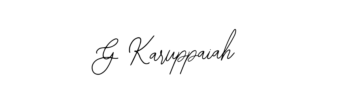 Bearetta-2O07w is a professional signature style that is perfect for those who want to add a touch of class to their signature. It is also a great choice for those who want to make their signature more unique. Get G Karuppaiah name to fancy signature for free. G Karuppaiah signature style 12 images and pictures png