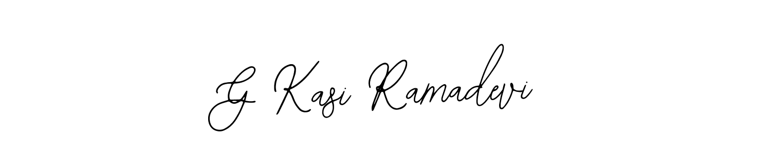 Create a beautiful signature design for name G Kasi Ramadevi. With this signature (Bearetta-2O07w) fonts, you can make a handwritten signature for free. G Kasi Ramadevi signature style 12 images and pictures png
