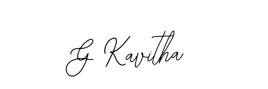 Use a signature maker to create a handwritten signature online. With this signature software, you can design (Bearetta-2O07w) your own signature for name G Kavitha. G Kavitha signature style 12 images and pictures png