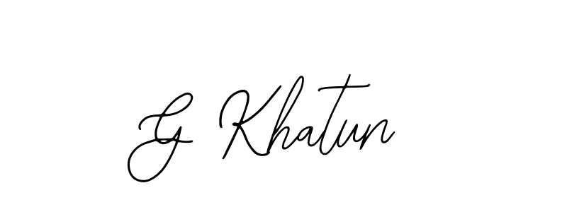 if you are searching for the best signature style for your name G Khatun. so please give up your signature search. here we have designed multiple signature styles  using Bearetta-2O07w. G Khatun signature style 12 images and pictures png