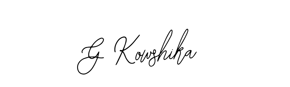 The best way (Bearetta-2O07w) to make a short signature is to pick only two or three words in your name. The name G Kowshika include a total of six letters. For converting this name. G Kowshika signature style 12 images and pictures png