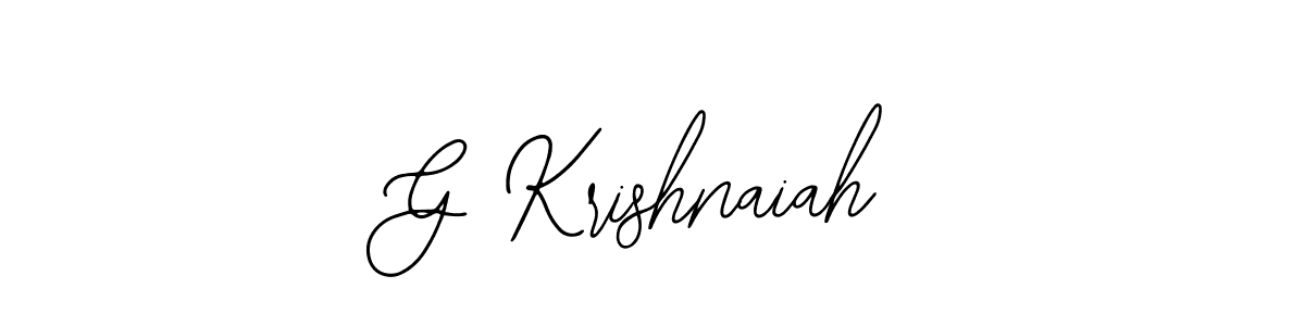 You should practise on your own different ways (Bearetta-2O07w) to write your name (G Krishnaiah) in signature. don't let someone else do it for you. G Krishnaiah signature style 12 images and pictures png