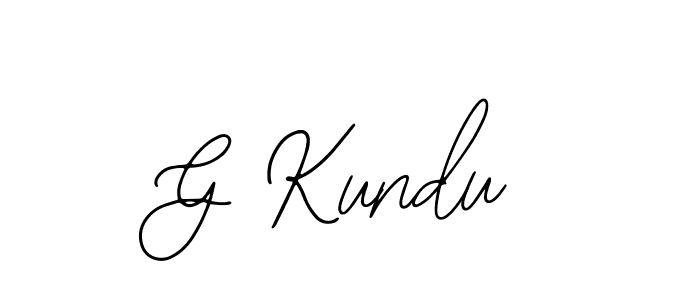 Design your own signature with our free online signature maker. With this signature software, you can create a handwritten (Bearetta-2O07w) signature for name G Kundu. G Kundu signature style 12 images and pictures png