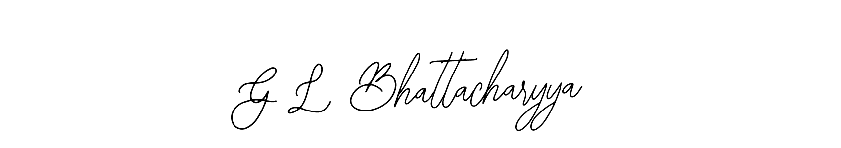 Use a signature maker to create a handwritten signature online. With this signature software, you can design (Bearetta-2O07w) your own signature for name G L Bhattacharyya. G L Bhattacharyya signature style 12 images and pictures png