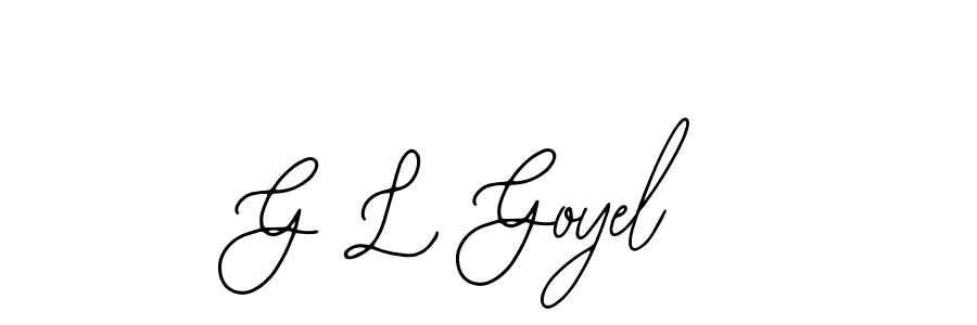 How to make G L Goyel name signature. Use Bearetta-2O07w style for creating short signs online. This is the latest handwritten sign. G L Goyel signature style 12 images and pictures png