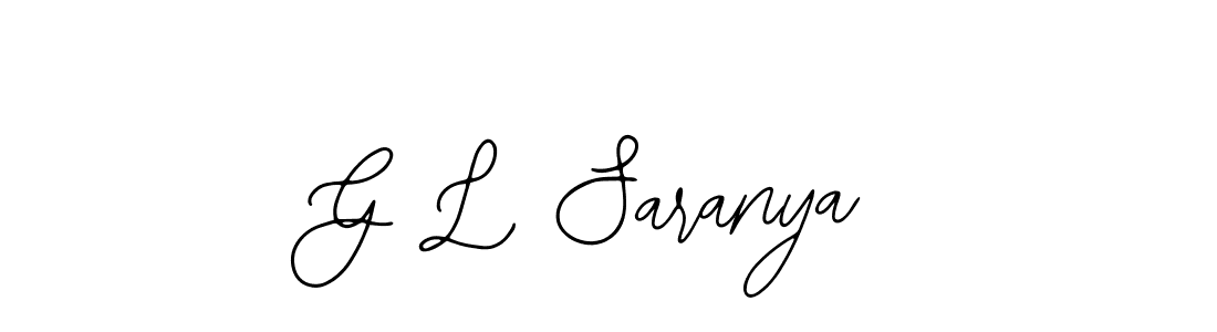 if you are searching for the best signature style for your name G L Saranya. so please give up your signature search. here we have designed multiple signature styles  using Bearetta-2O07w. G L Saranya signature style 12 images and pictures png