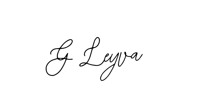 You should practise on your own different ways (Bearetta-2O07w) to write your name (G Leyva) in signature. don't let someone else do it for you. G Leyva signature style 12 images and pictures png