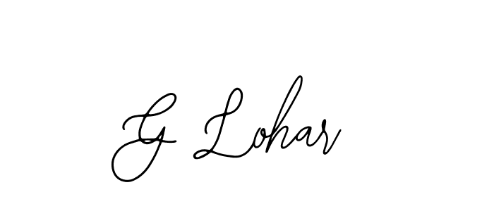 You should practise on your own different ways (Bearetta-2O07w) to write your name (G Lohar) in signature. don't let someone else do it for you. G Lohar signature style 12 images and pictures png