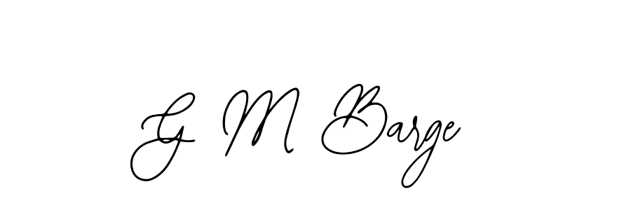 Bearetta-2O07w is a professional signature style that is perfect for those who want to add a touch of class to their signature. It is also a great choice for those who want to make their signature more unique. Get G M Barge name to fancy signature for free. G M Barge signature style 12 images and pictures png