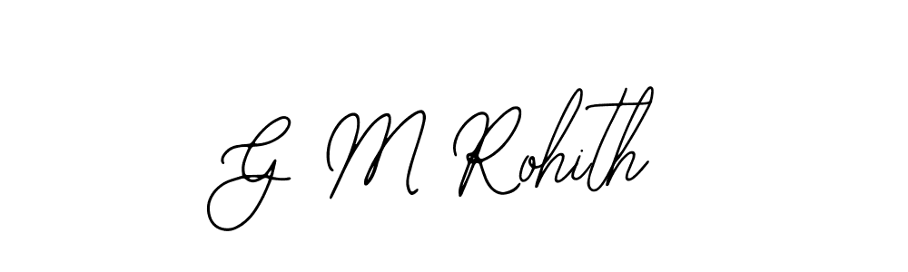 Similarly Bearetta-2O07w is the best handwritten signature design. Signature creator online .You can use it as an online autograph creator for name G M Rohith. G M Rohith signature style 12 images and pictures png