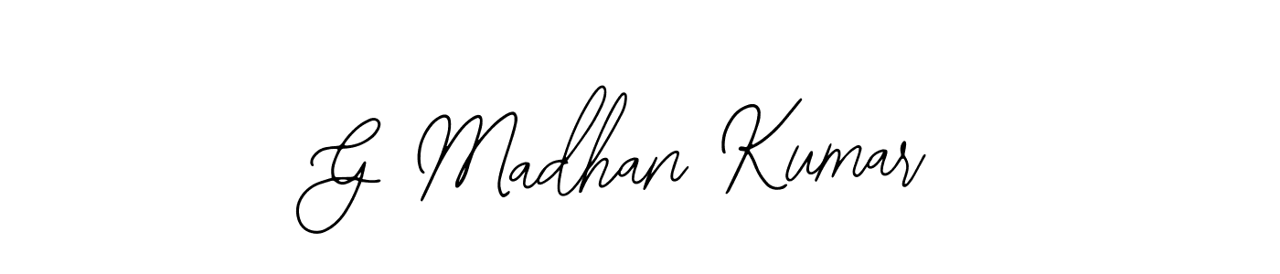 Use a signature maker to create a handwritten signature online. With this signature software, you can design (Bearetta-2O07w) your own signature for name G Madhan Kumar. G Madhan Kumar signature style 12 images and pictures png