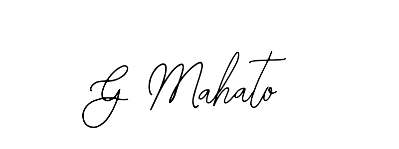 Use a signature maker to create a handwritten signature online. With this signature software, you can design (Bearetta-2O07w) your own signature for name G Mahato. G Mahato signature style 12 images and pictures png