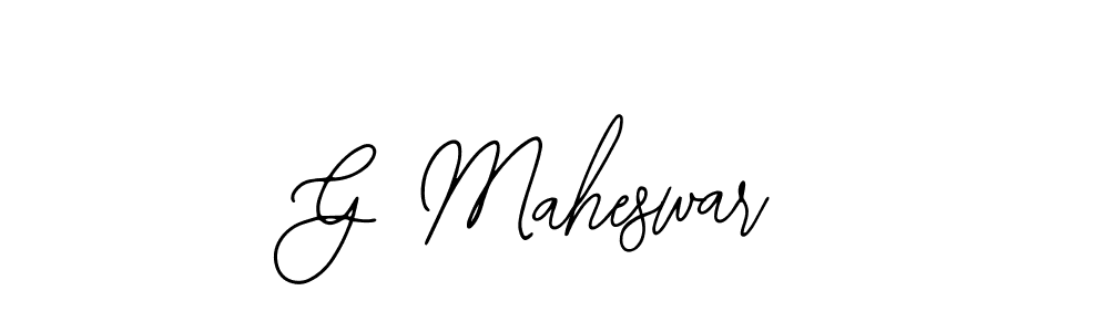 Make a beautiful signature design for name G Maheswar. With this signature (Bearetta-2O07w) style, you can create a handwritten signature for free. G Maheswar signature style 12 images and pictures png