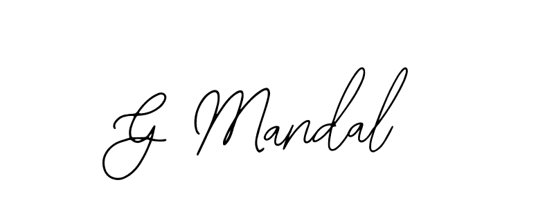 How to make G Mandal name signature. Use Bearetta-2O07w style for creating short signs online. This is the latest handwritten sign. G Mandal signature style 12 images and pictures png